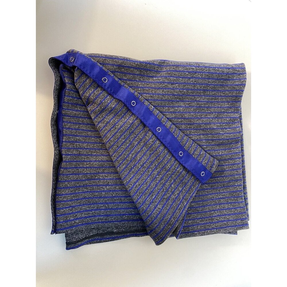 Lululemon Vinyasa Wrap Herringbone Blue ribbon Original‎ Metal snaps Travel!